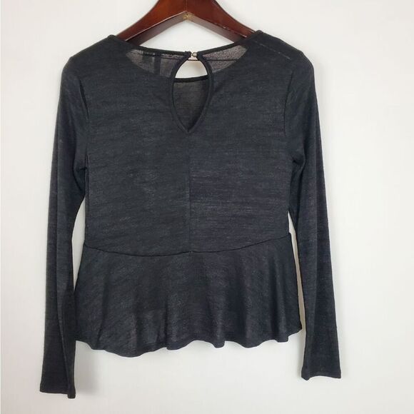 Lauran Conrad M Black Embroidered Peplum Sweater - Picture 2 of 7